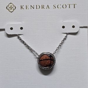 Kendra Scott  Basketball Silver Short Pendant Necklace